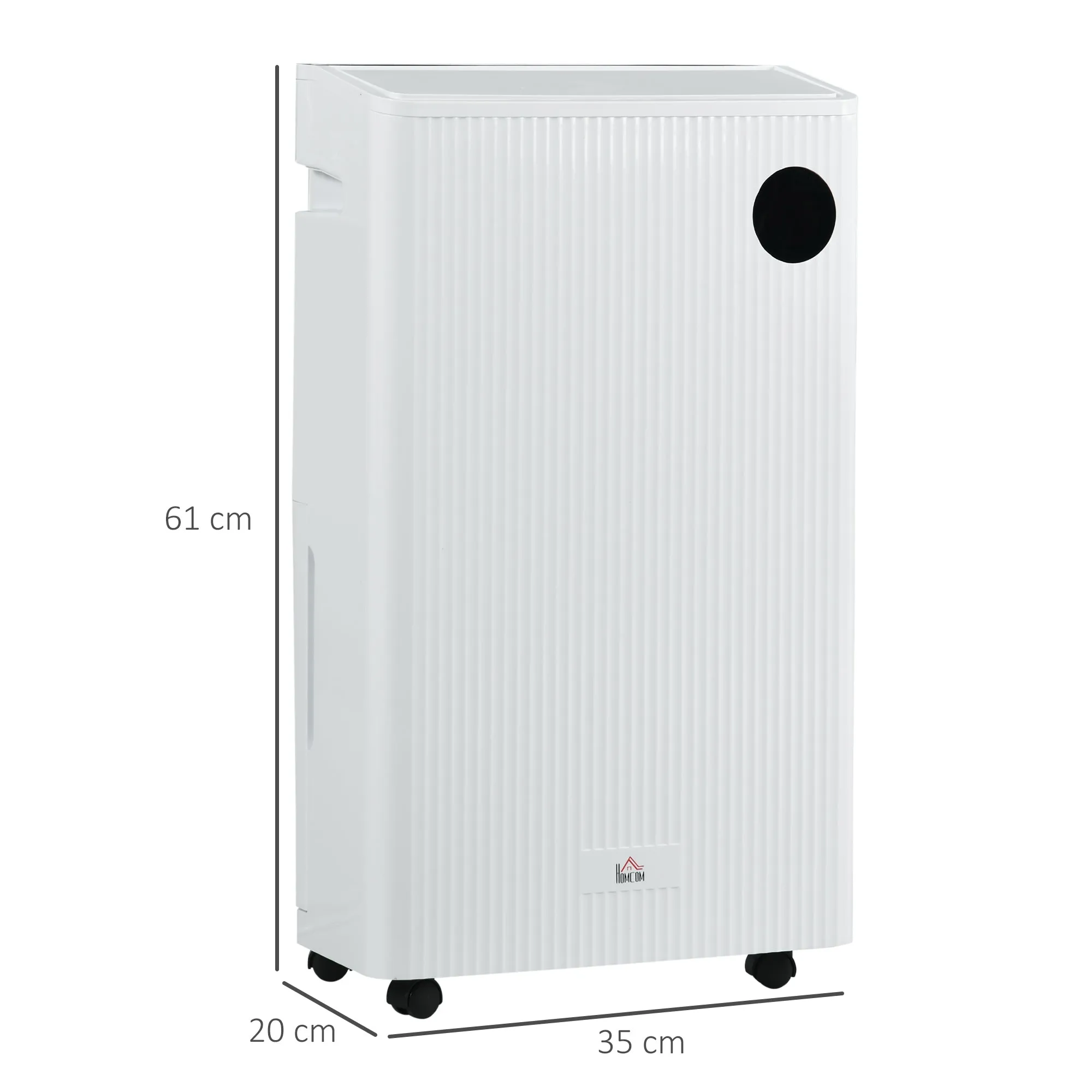 16L/Day Quiet Air Dehumidifier with Purifier, UVC, Ioniser, Timer, White