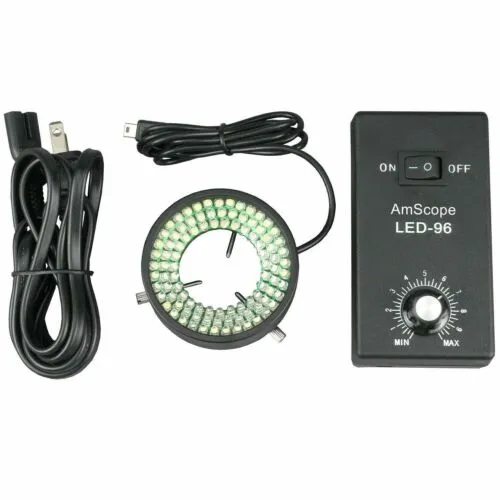 AmScope 96 LED Ring Light For Single Zoom Microscopes