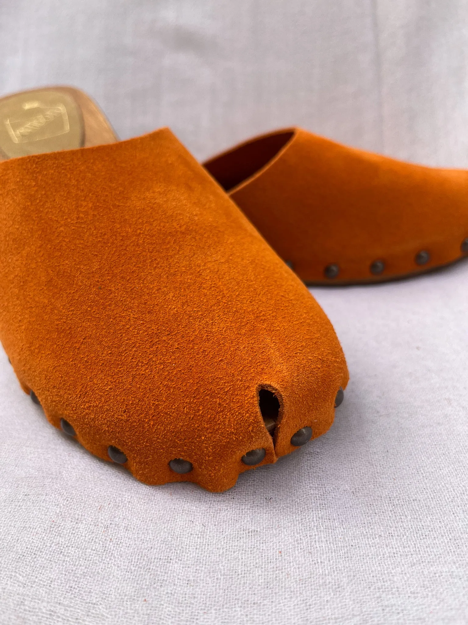 Antidoti Closy Tangerine Velvet Clogs Comfort And Tradition - ByAdushka