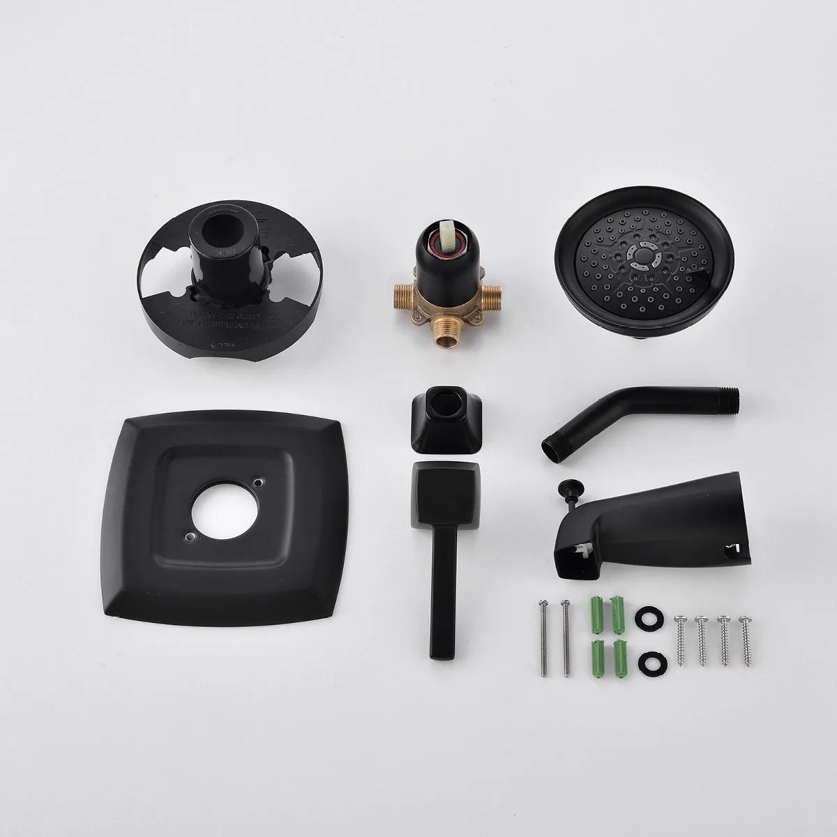 APPASO Shower System Shower Faucet set Tub and Shower Valve Kit Matte Black 110MB