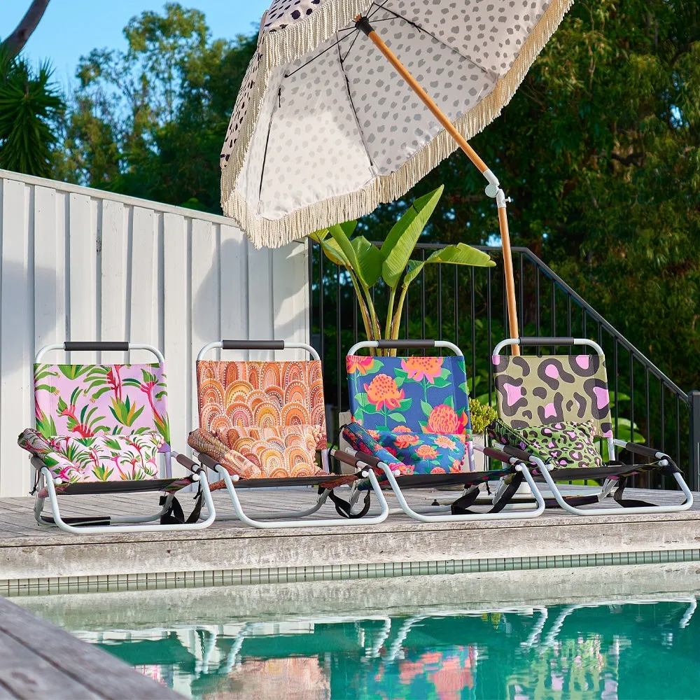 Beach Chair - Ocelot Pink Khaki