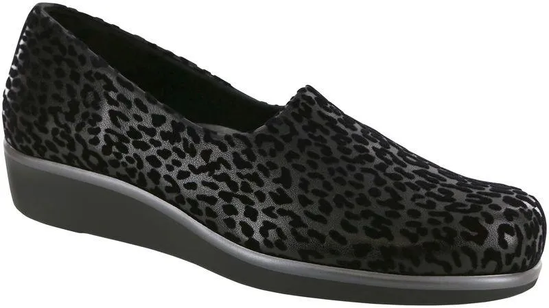 BLISS BLACK LEOPARD | SAS WOMENS  Bliss - Slip On Wedge Brandy's Shoes Made in USA