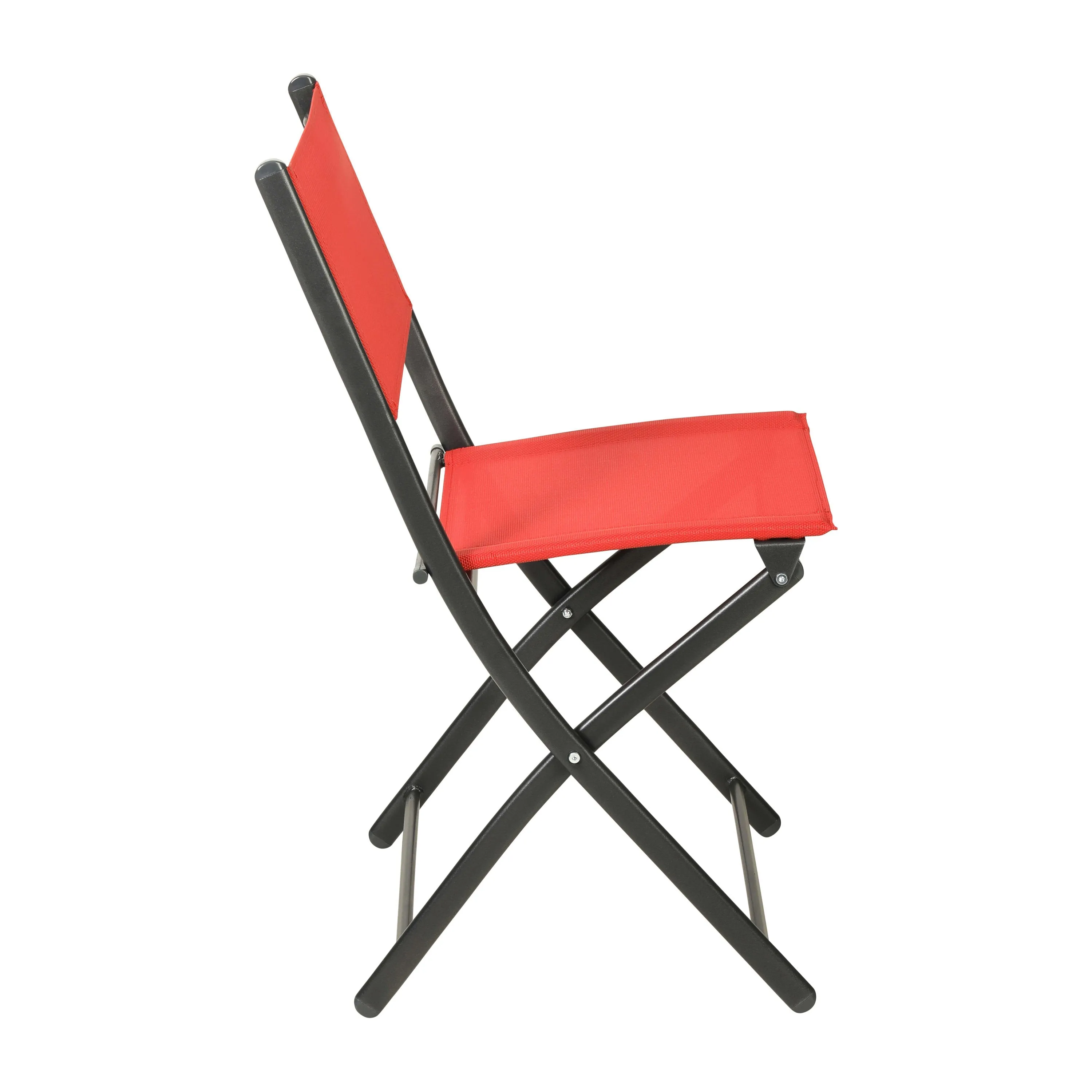 Brazos Set of 2 Commercial Grade Indoor/Outdoor Folding Chairs with Flex Comfort Material Backs and Seats and Metal Frames