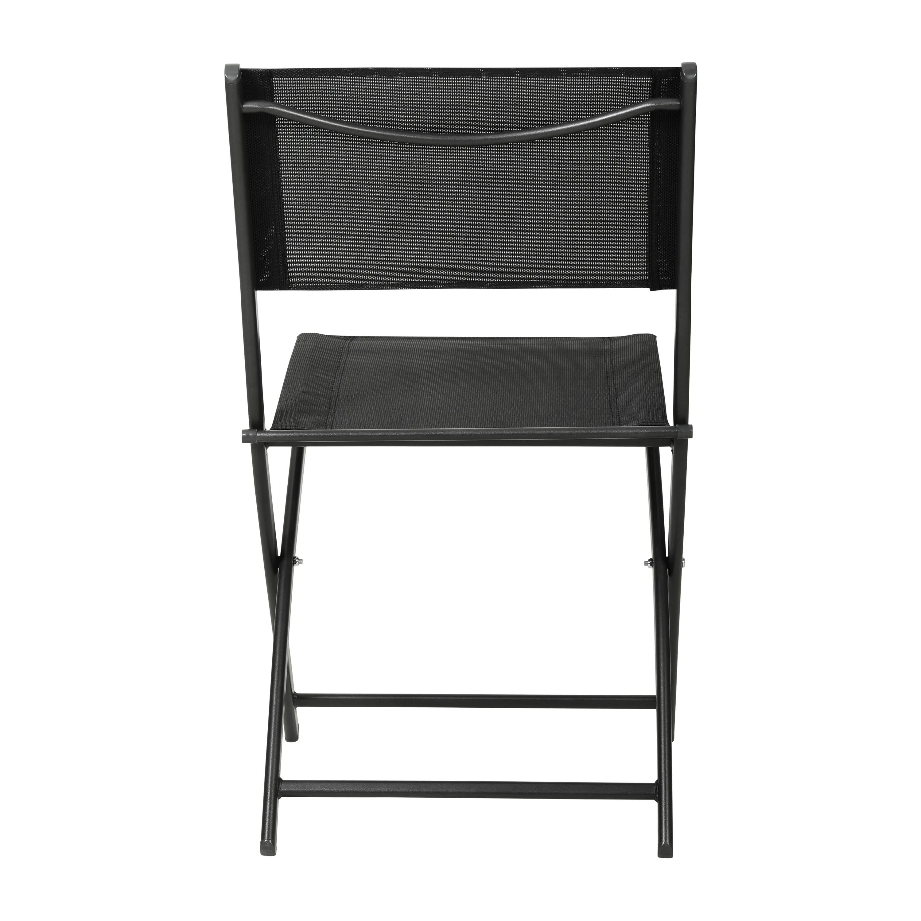 Brazos Set of 2 Commercial Grade Indoor/Outdoor Folding Chairs with Flex Comfort Material Backs and Seats and Metal Frames