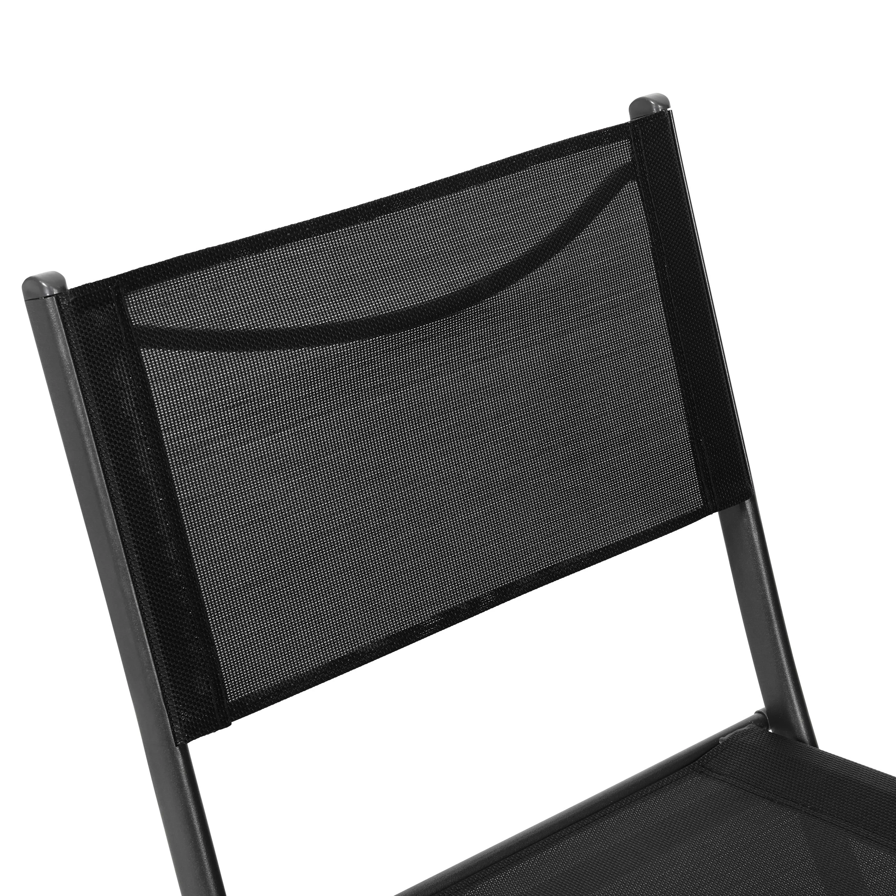 Brazos Set of 2 Commercial Grade Indoor/Outdoor Folding Chairs with Flex Comfort Material Backs and Seats and Metal Frames