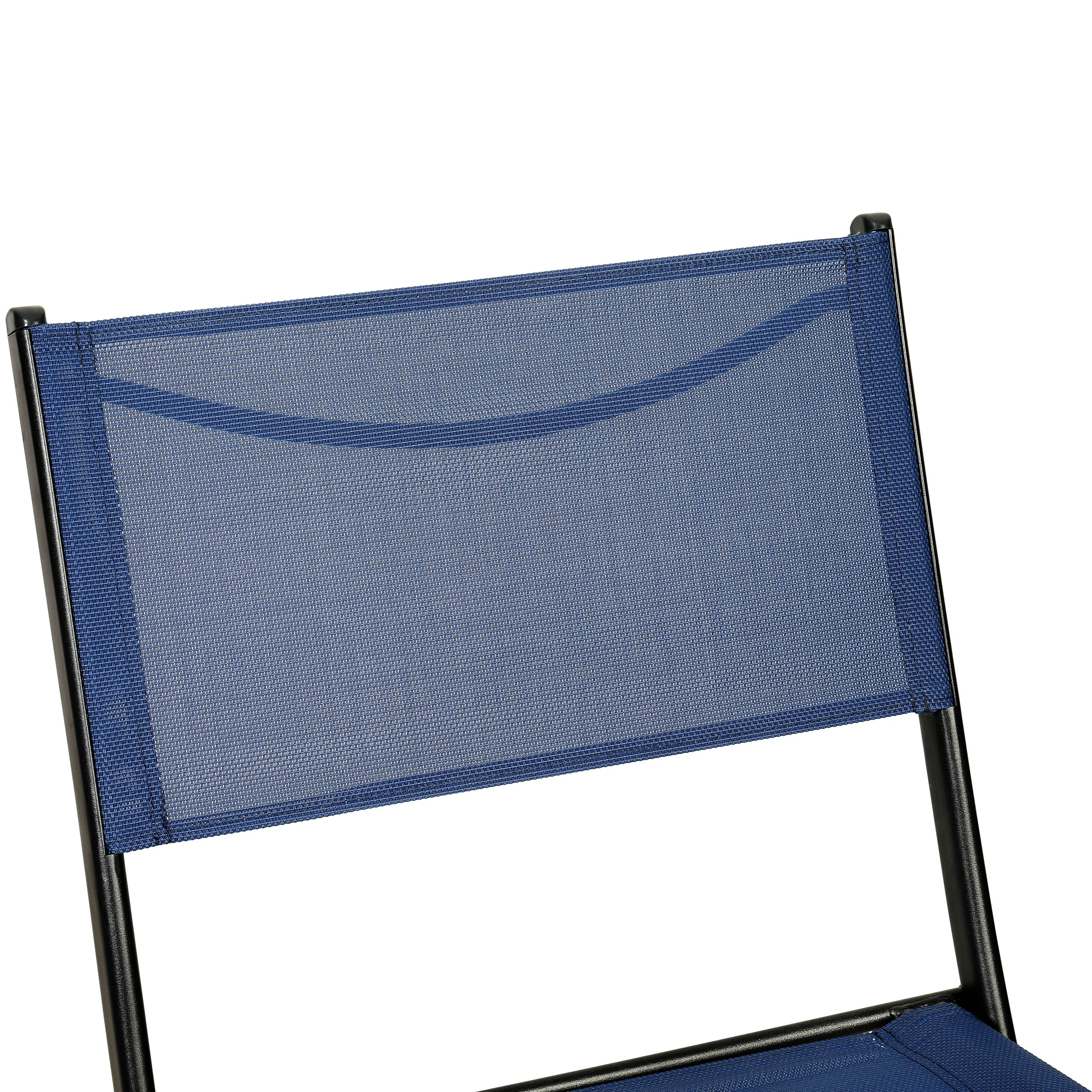 Brazos Set of 2 Commercial Grade Indoor/Outdoor Folding Chairs with Flex Comfort Material Backs and Seats and Metal Frames