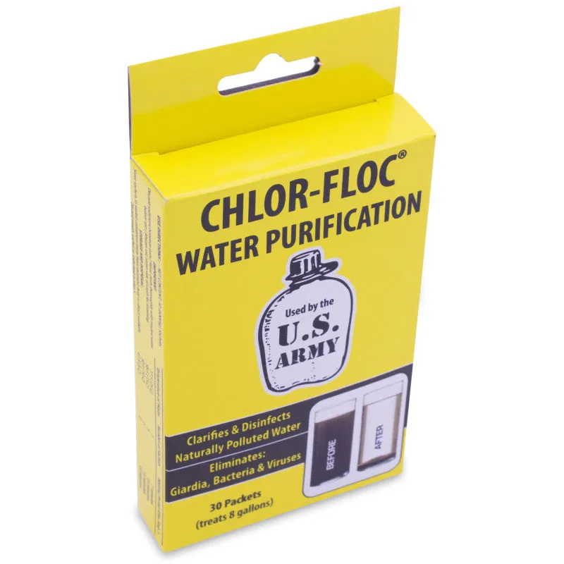 Chlor-Floc Military Water Purification - 30 Pouches