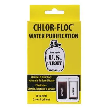 Chlor Floc Military Water Purification Powder Packets