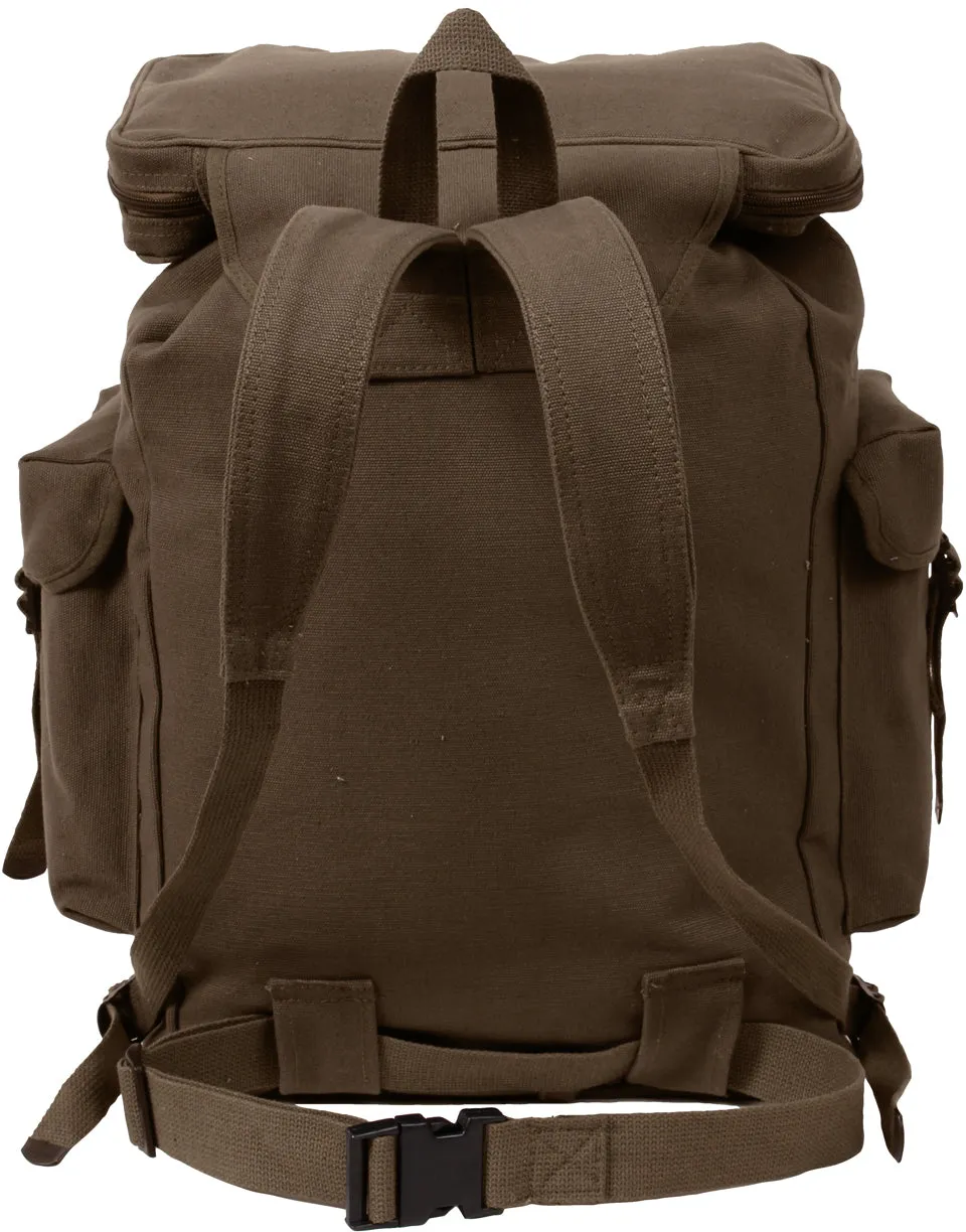 Earth Brown - Canvas European Style Rucksack Backpack