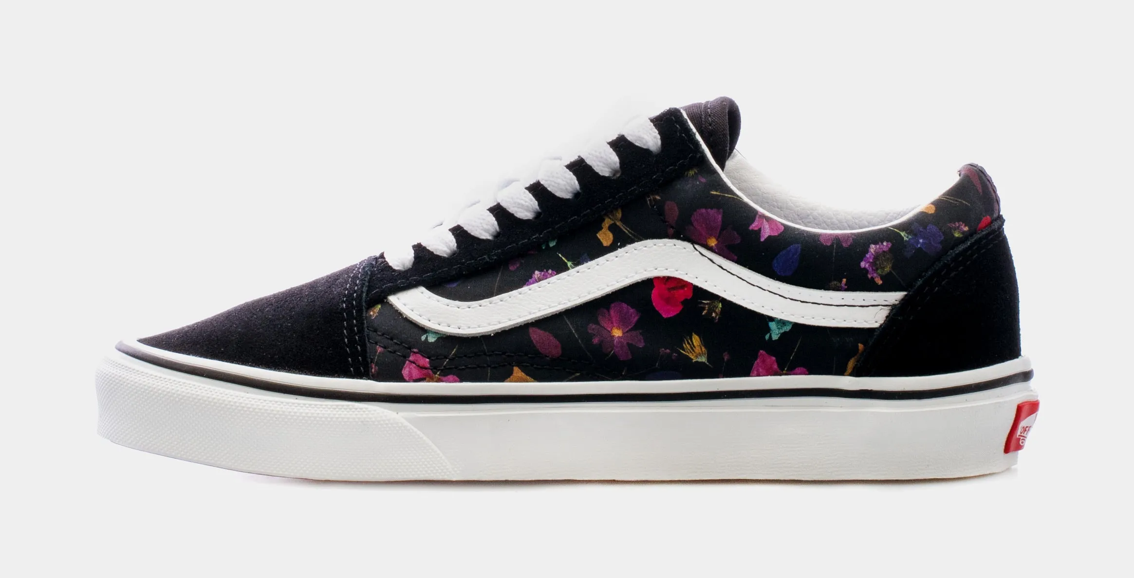 Floral Old Skool Mens Skate Shoes (Black)