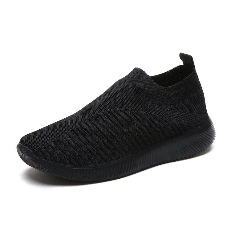 Flying Woven Flat-heeled Rubber Round Headgear Flat Shoes Women