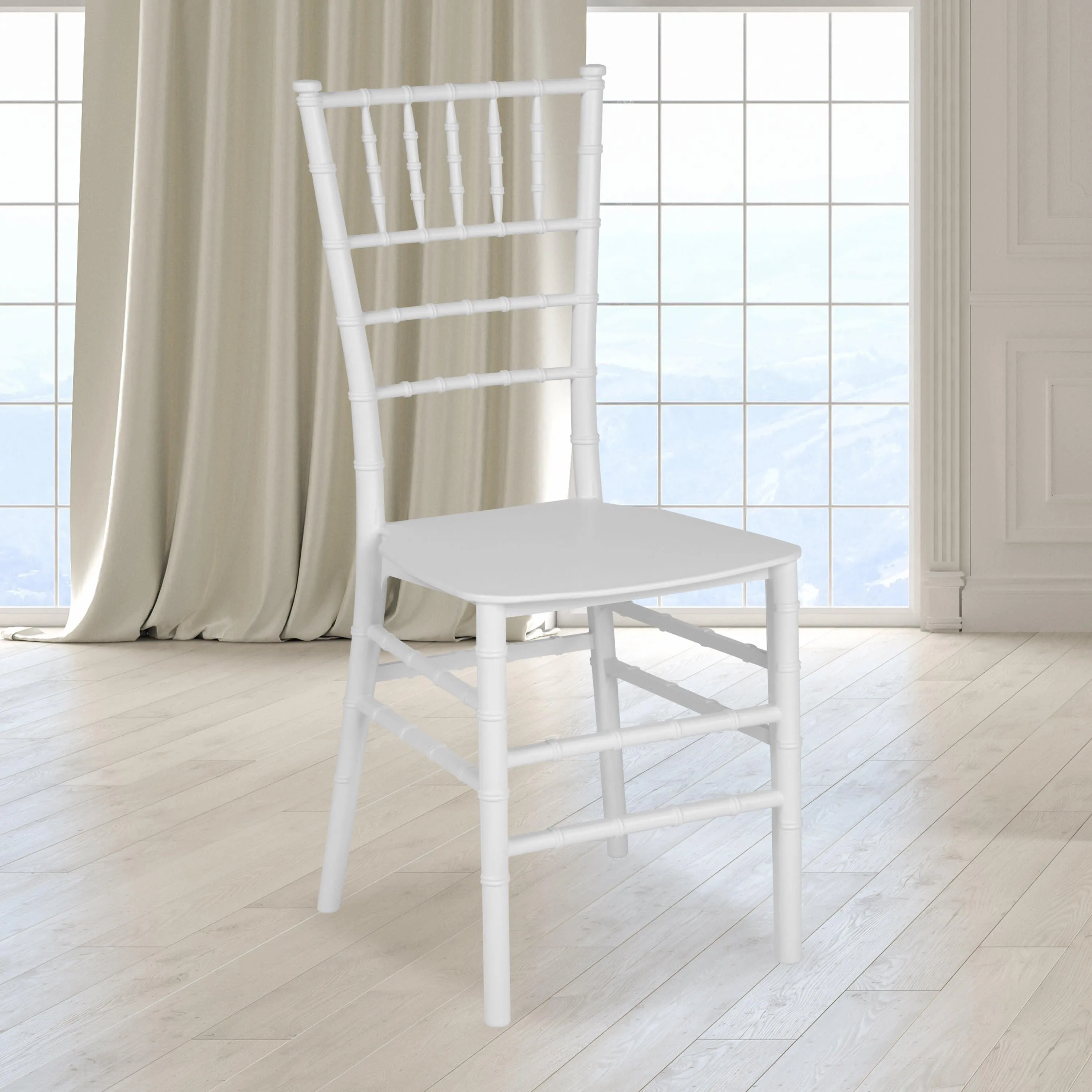 HERCULES Series Resin Stackable Chiavari Chair with Free Cushion