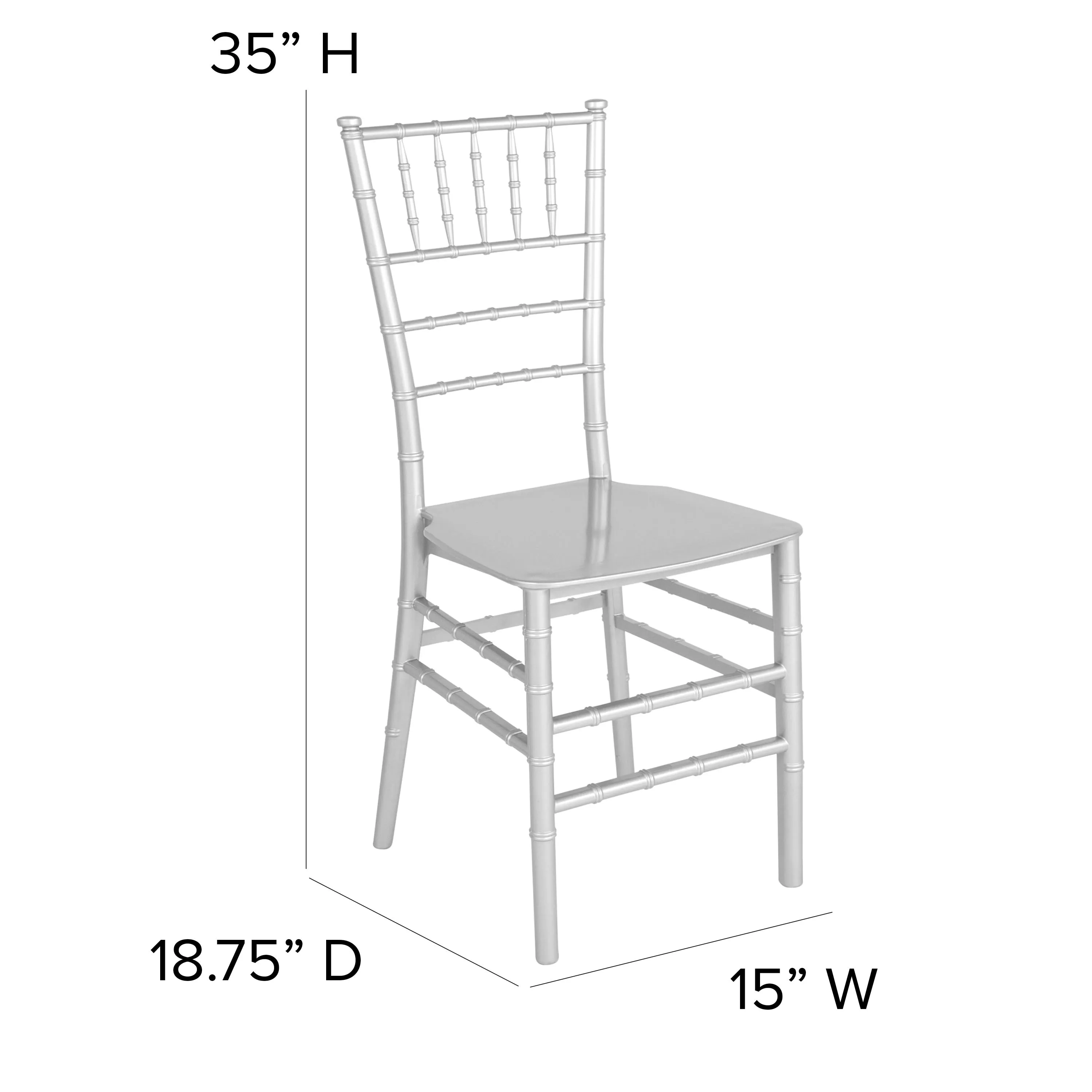 HERCULES Series Resin Stackable Chiavari Chair with Free Cushion