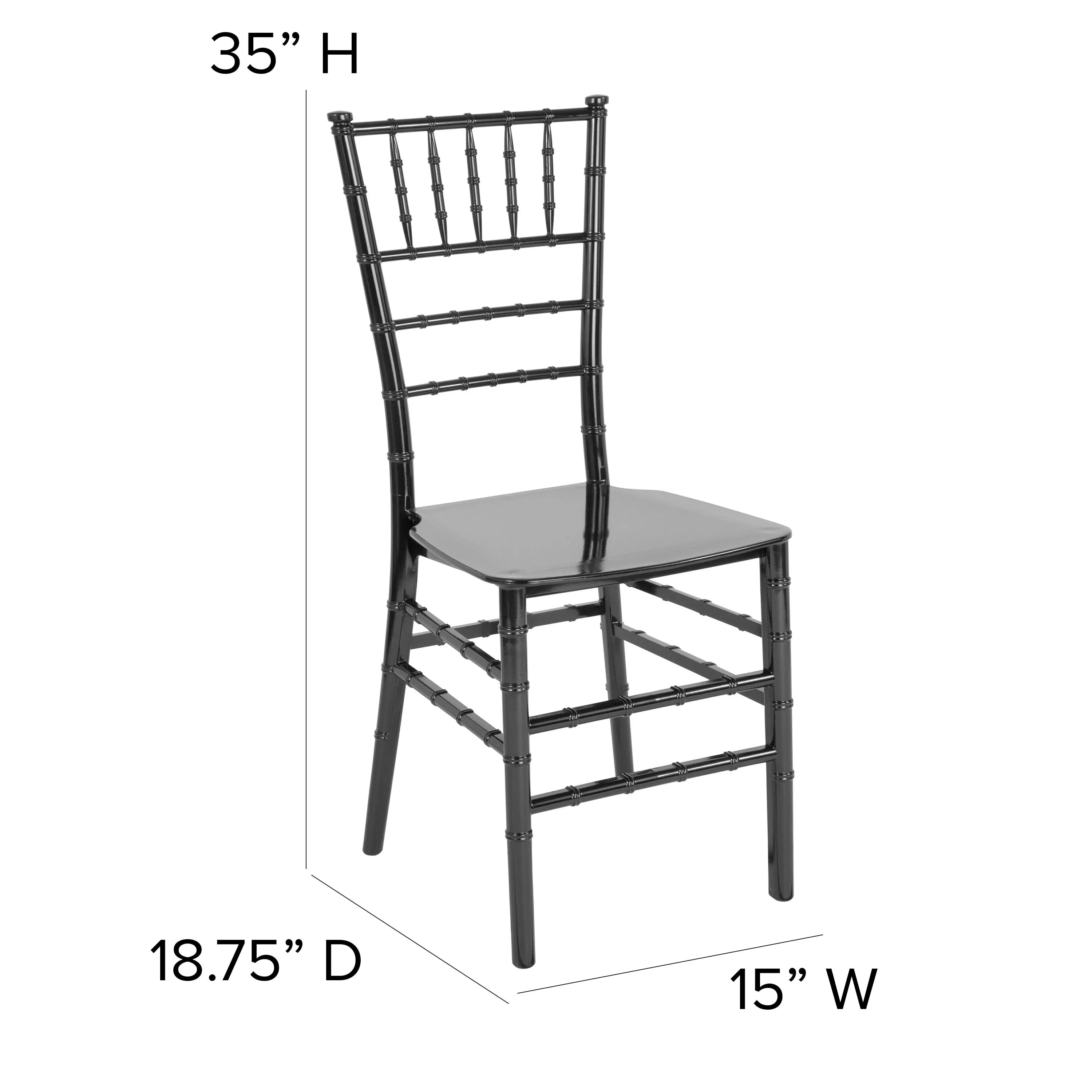 HERCULES Series Resin Stackable Chiavari Chair with Free Cushion