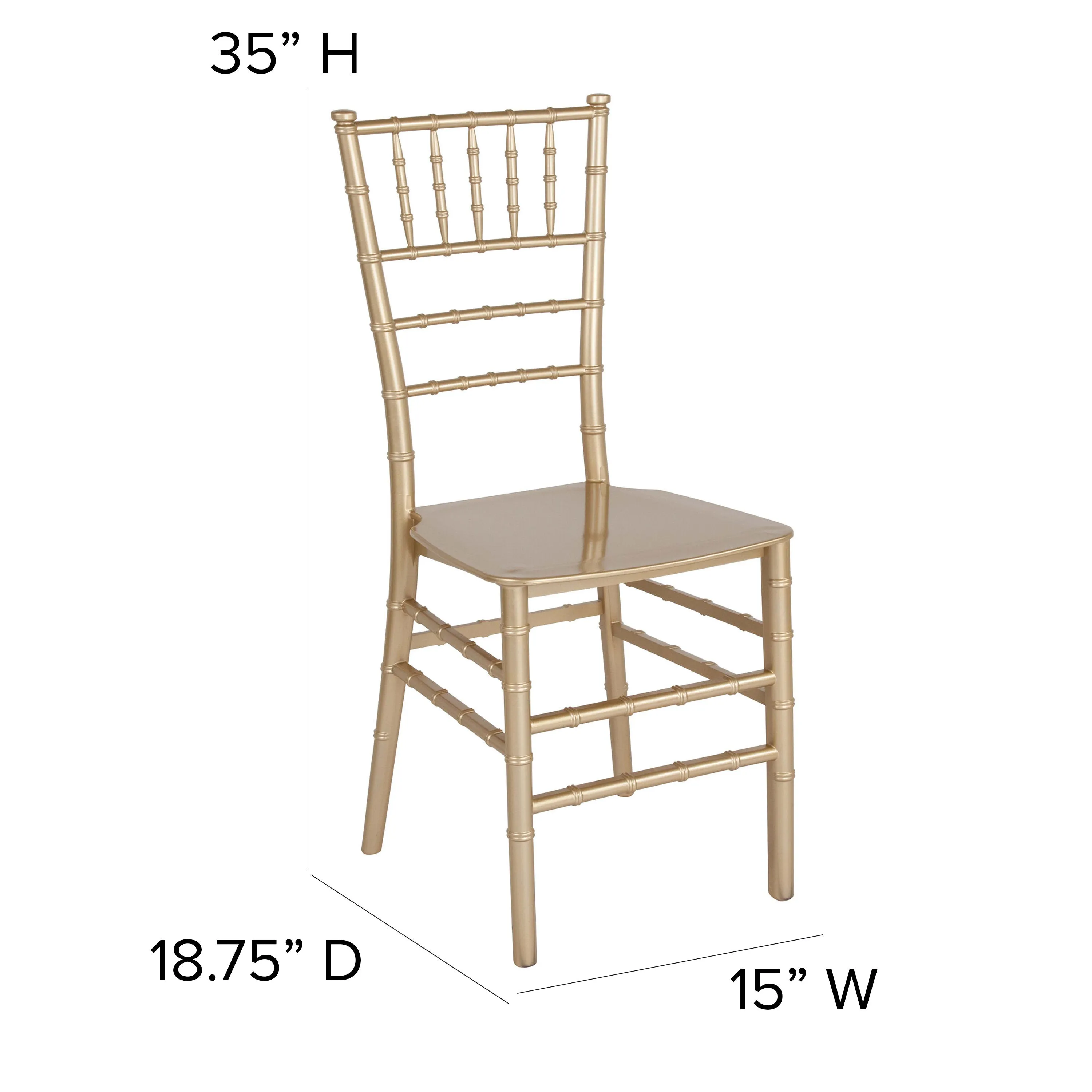 HERCULES Series Resin Stackable Chiavari Chair with Free Cushion