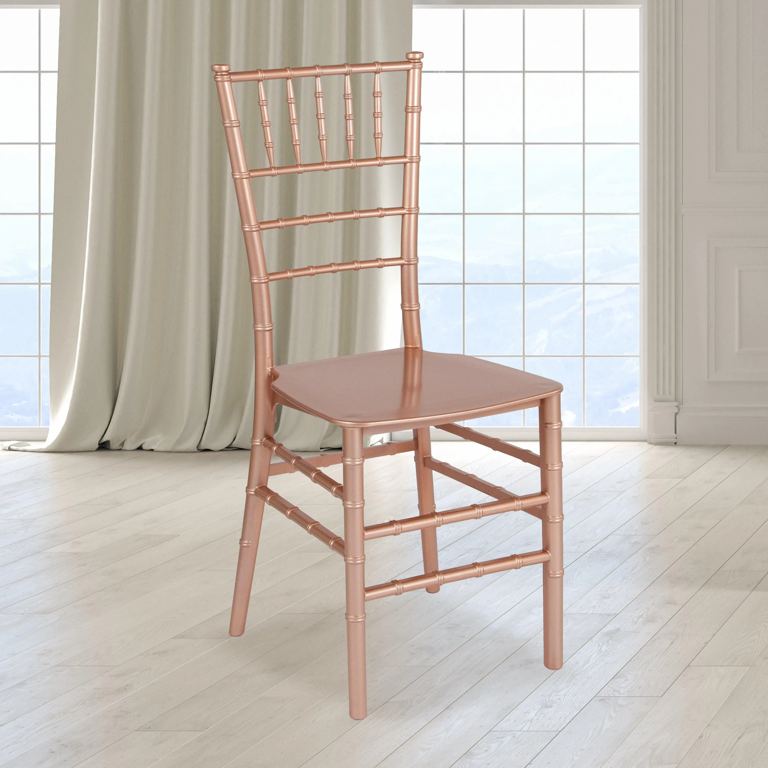 HERCULES Series Resin Stackable Chiavari Chair with Free Cushion