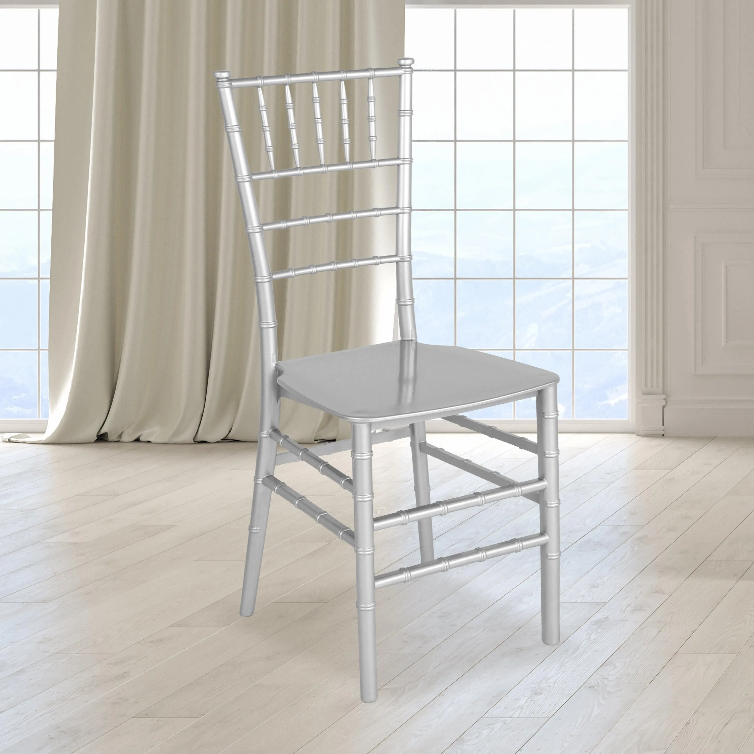 HERCULES Series Resin Stackable Chiavari Chair with Free Cushion