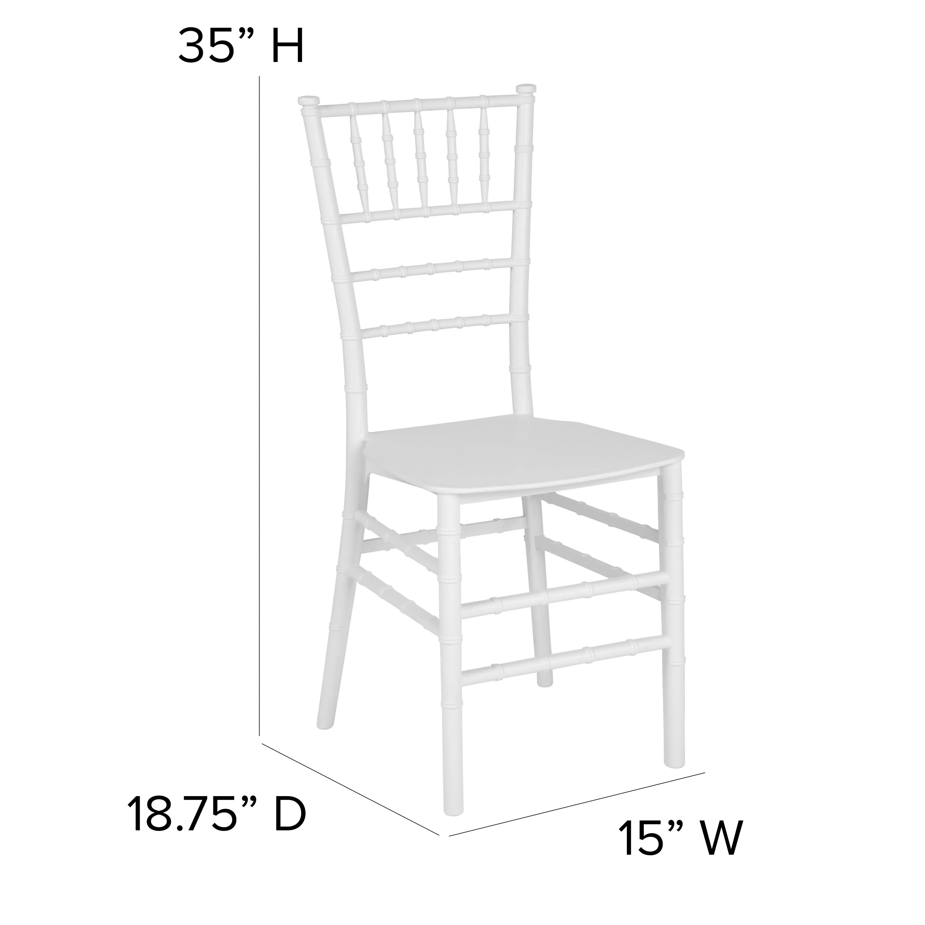 HERCULES Series Resin Stackable Chiavari Chair with Free Cushion