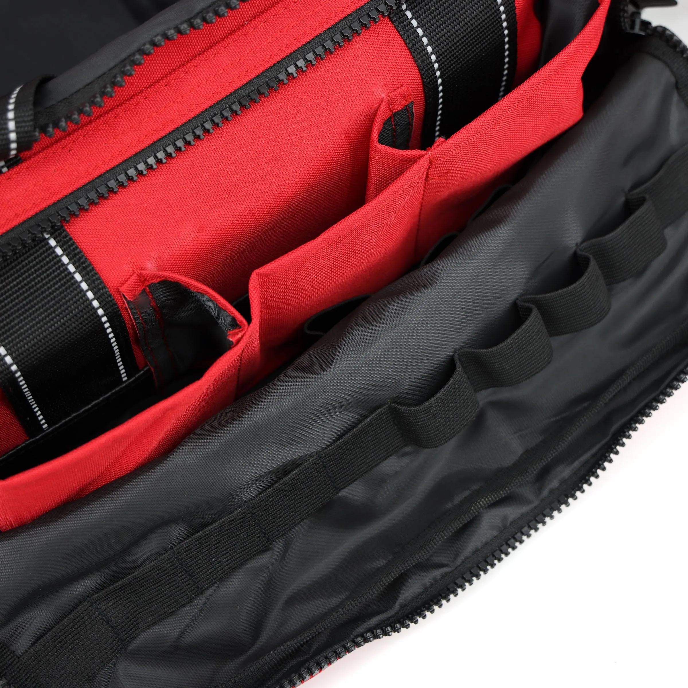 Lightning X Premium Pre-Filled Modular EMS/EMT Trauma Medical Bag | Fully Stocked First Responder Kit - RED