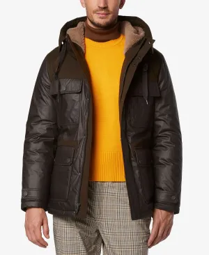 Marc New York Men's Resin and Faux Wool Harrigan Parka