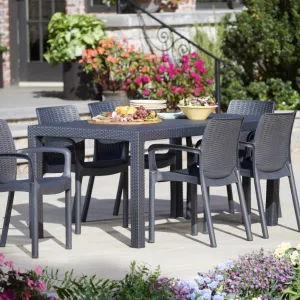 Melody Outdoor Table   6 Bali Chairs