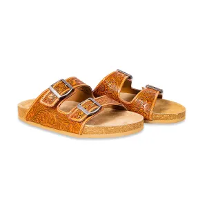 Molly Megan Hand-Tooled Sandals