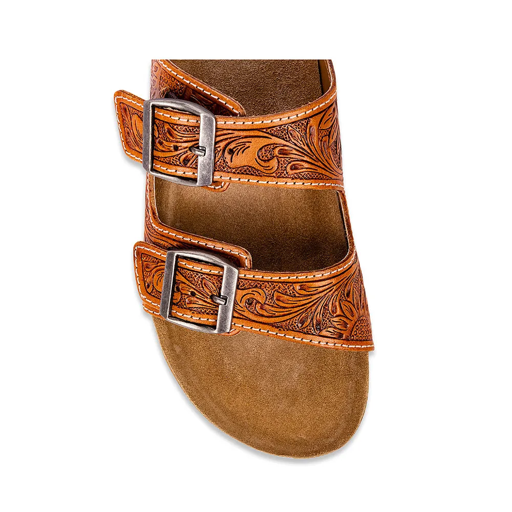 Molly Megan Hand-Tooled Sandals