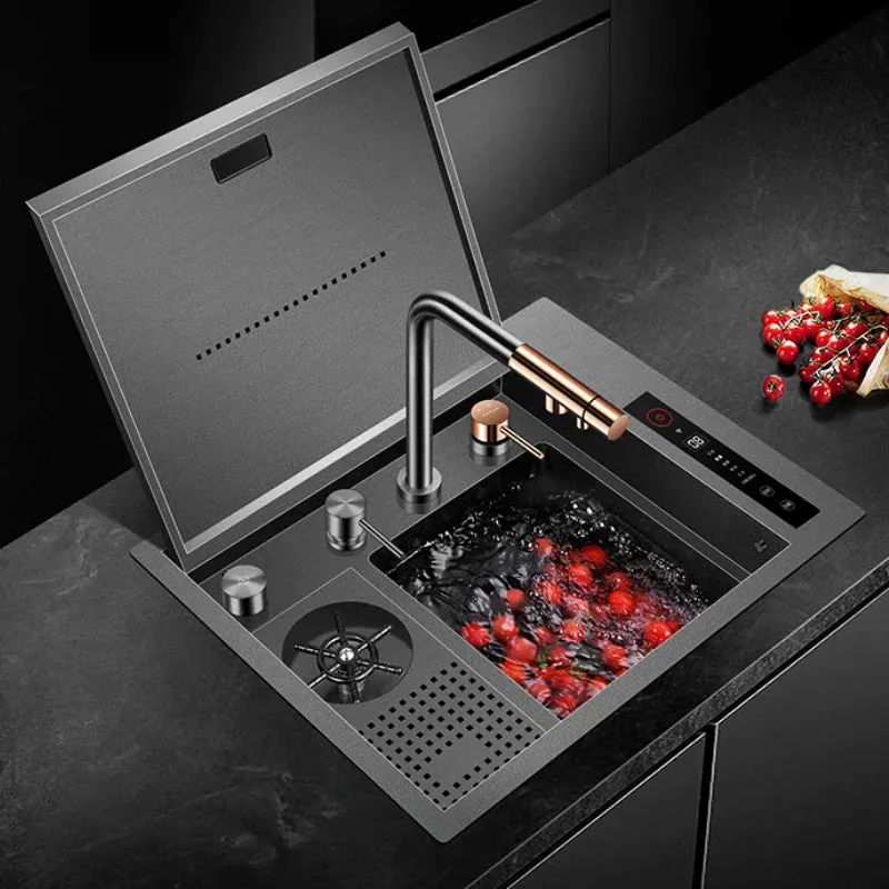 Nano Black Luxury Hydro Purification Hidden Kitchen Sink