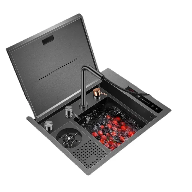 Nano Black Luxury Hydro Purification Hidden Kitchen Sink