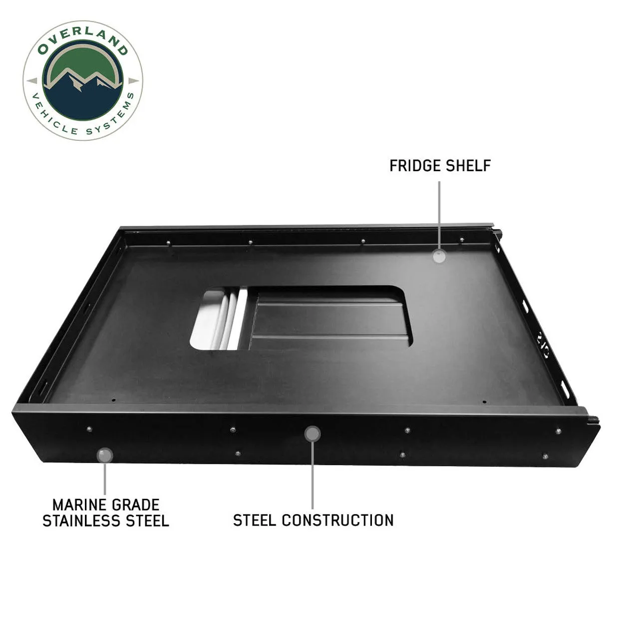 Overland Vehicle Systems Large Refrigerator Tray And Sink Slide