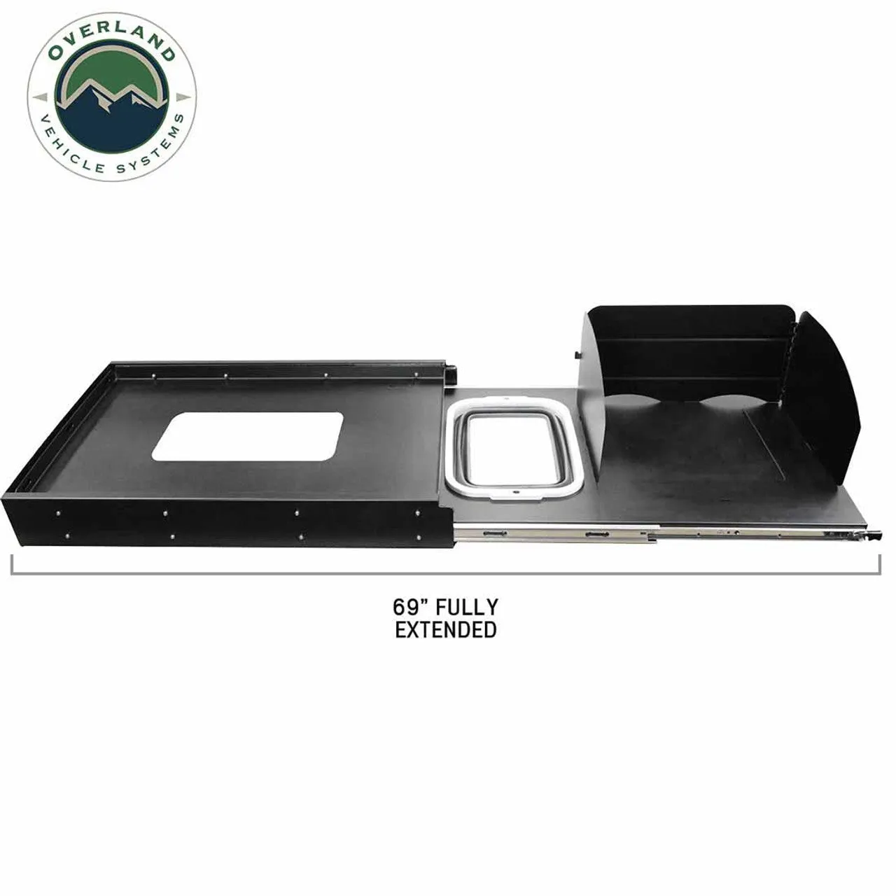 Overland Vehicle Systems Large Refrigerator Tray And Sink Slide