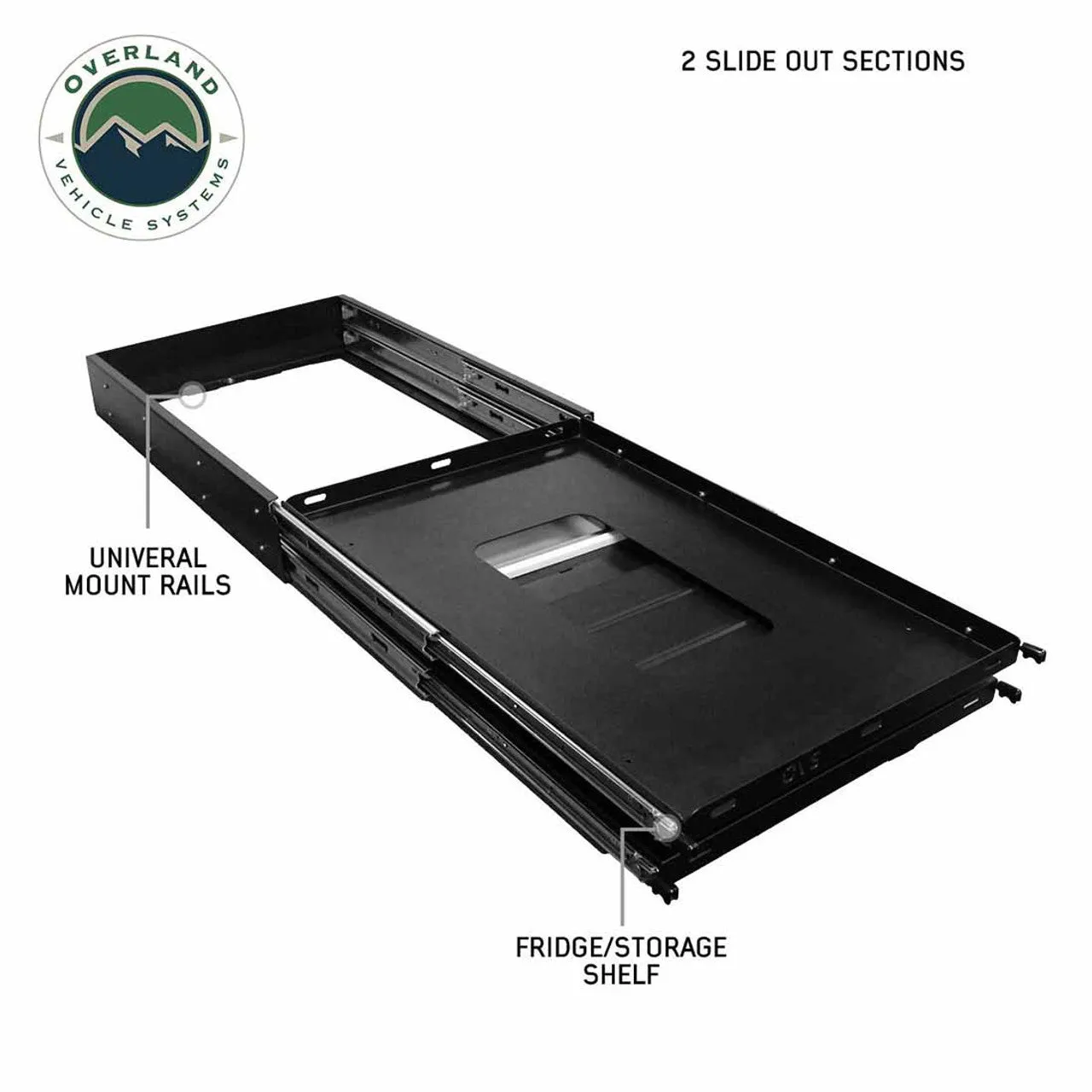 Overland Vehicle Systems Large Refrigerator Tray And Sink Slide