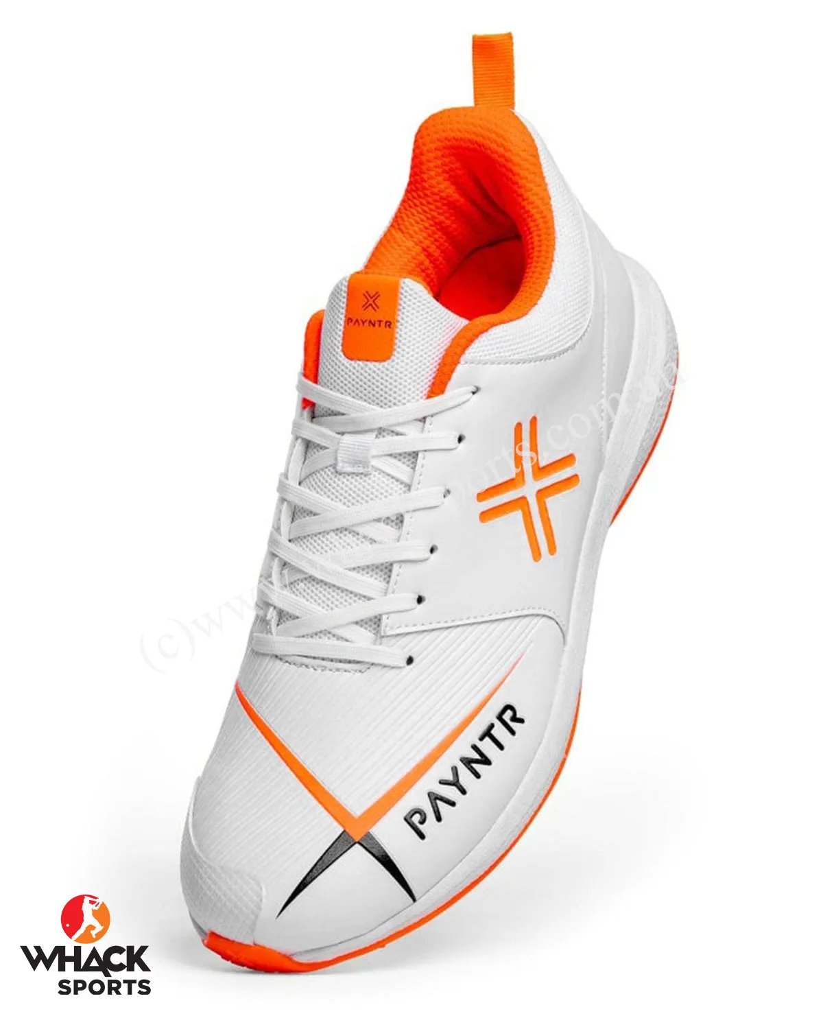 Payntr V Cricket Shoes - Steel Spikes - Orange