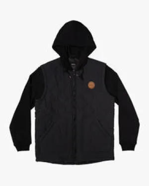 RVCA Grant Hooded Puffer Jacket - Black