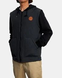 RVCA Grant Hooded Puffer Jacket - Black