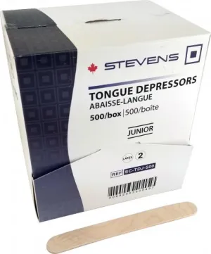 Tongue Depressor, Non Sterile,Wood, Junior 13.97 cm (5.5") - Box of 500