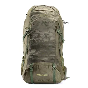 Tripole Air Trekking and Travel Rucksack with Rain Cover and Laptop Sleeve | 3 Year Warranty | Green Jacquard | 62 Litres