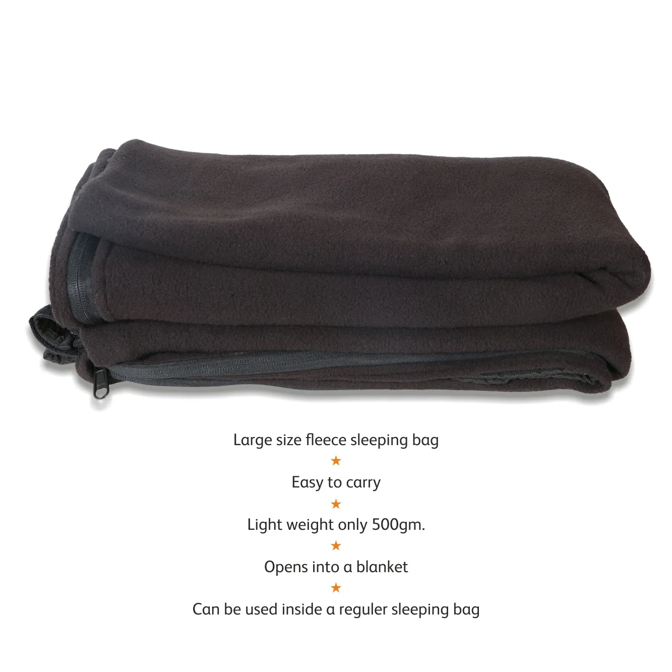 Tripole Fleece Sleeping Bag Cum Blanket