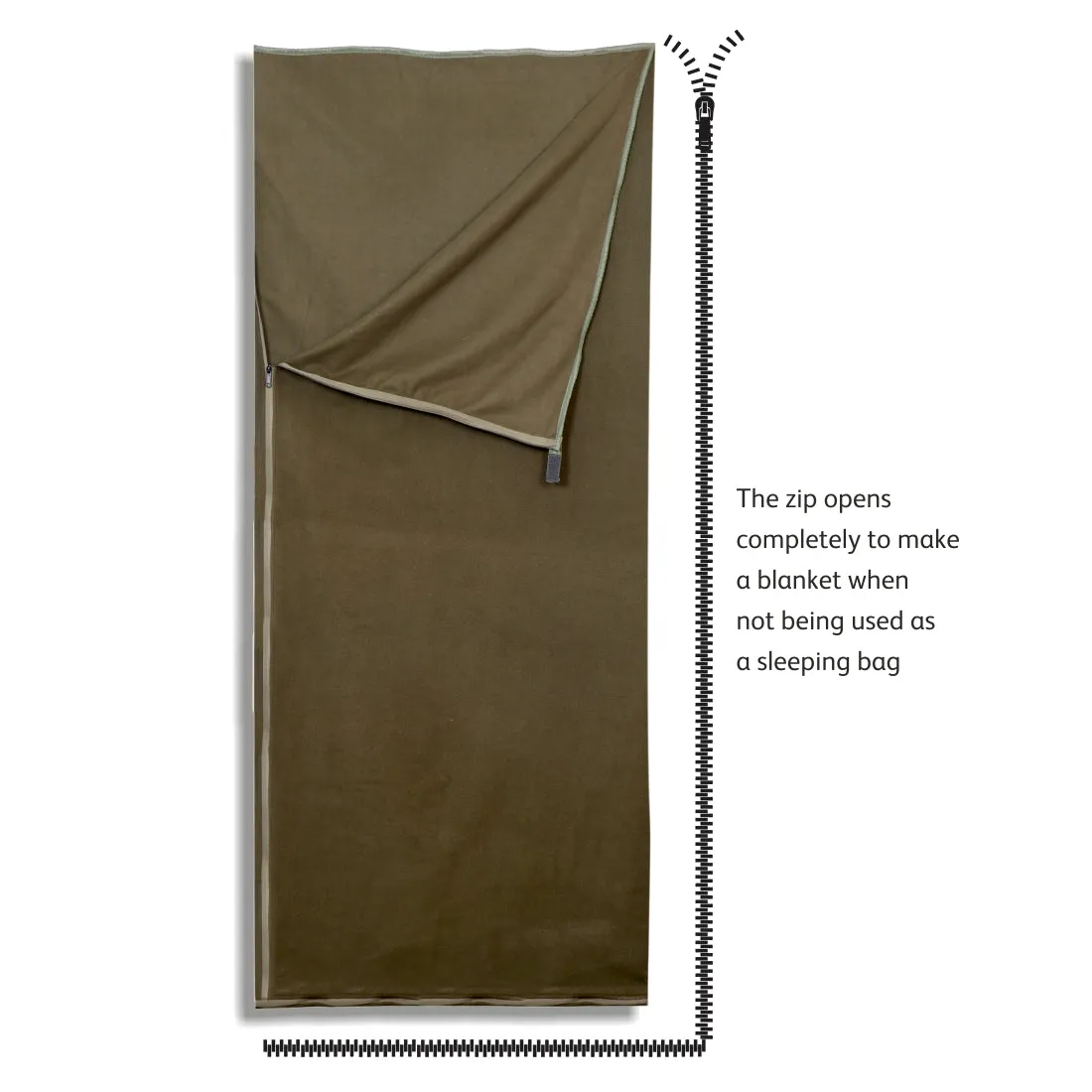 Tripole Fleece Sleeping Bag Cum Blanket