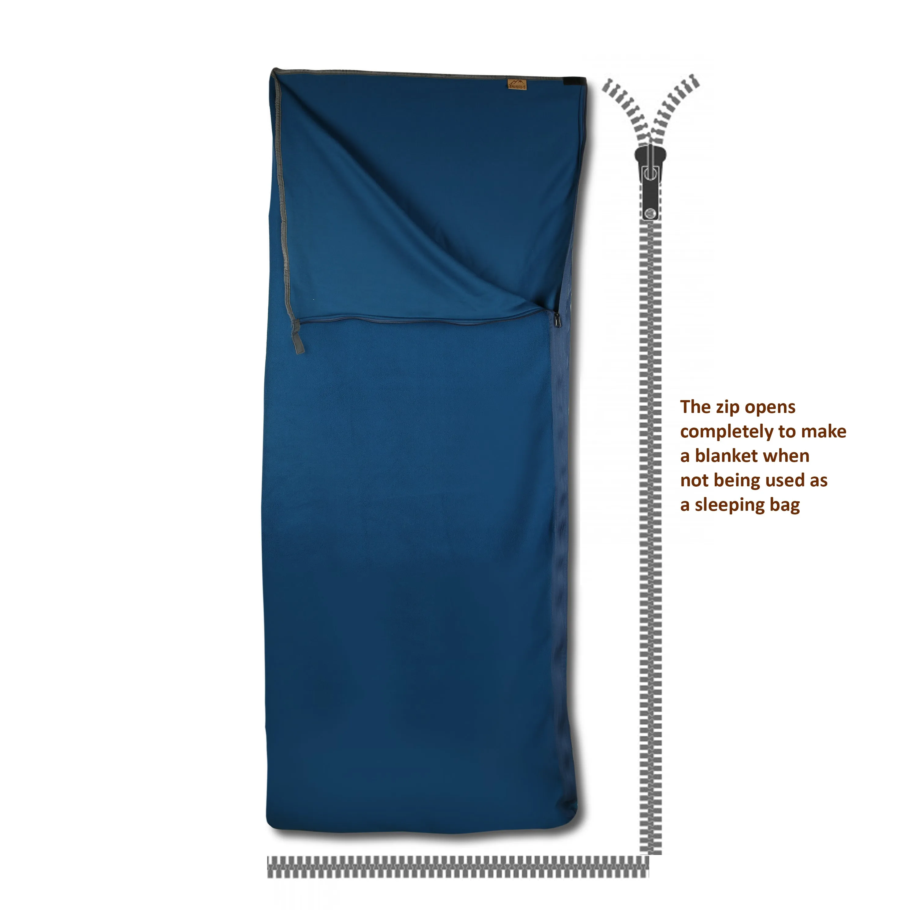 Tripole Fleece Sleeping Bag Cum Blanket