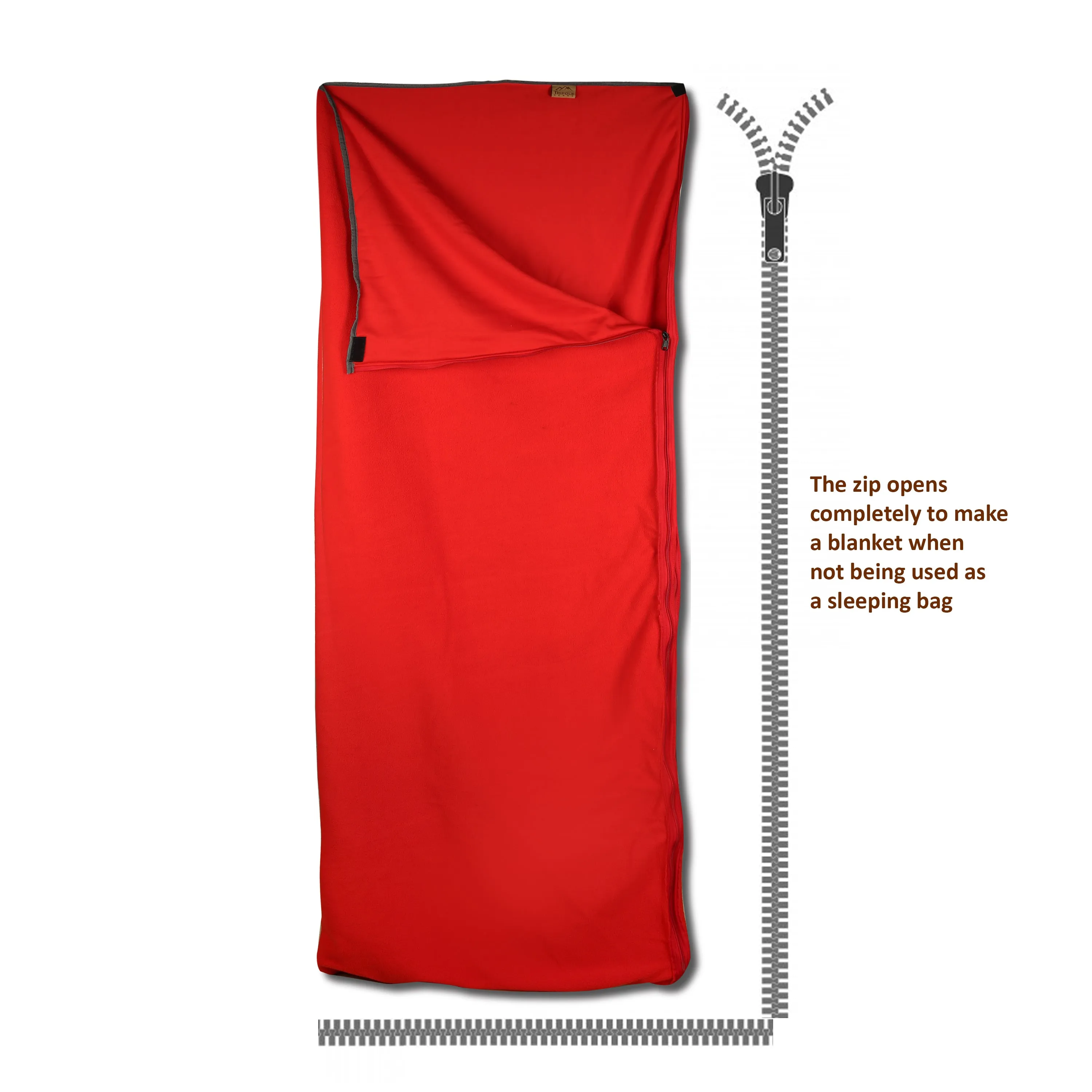 Tripole Fleece Sleeping Bag Cum Blanket