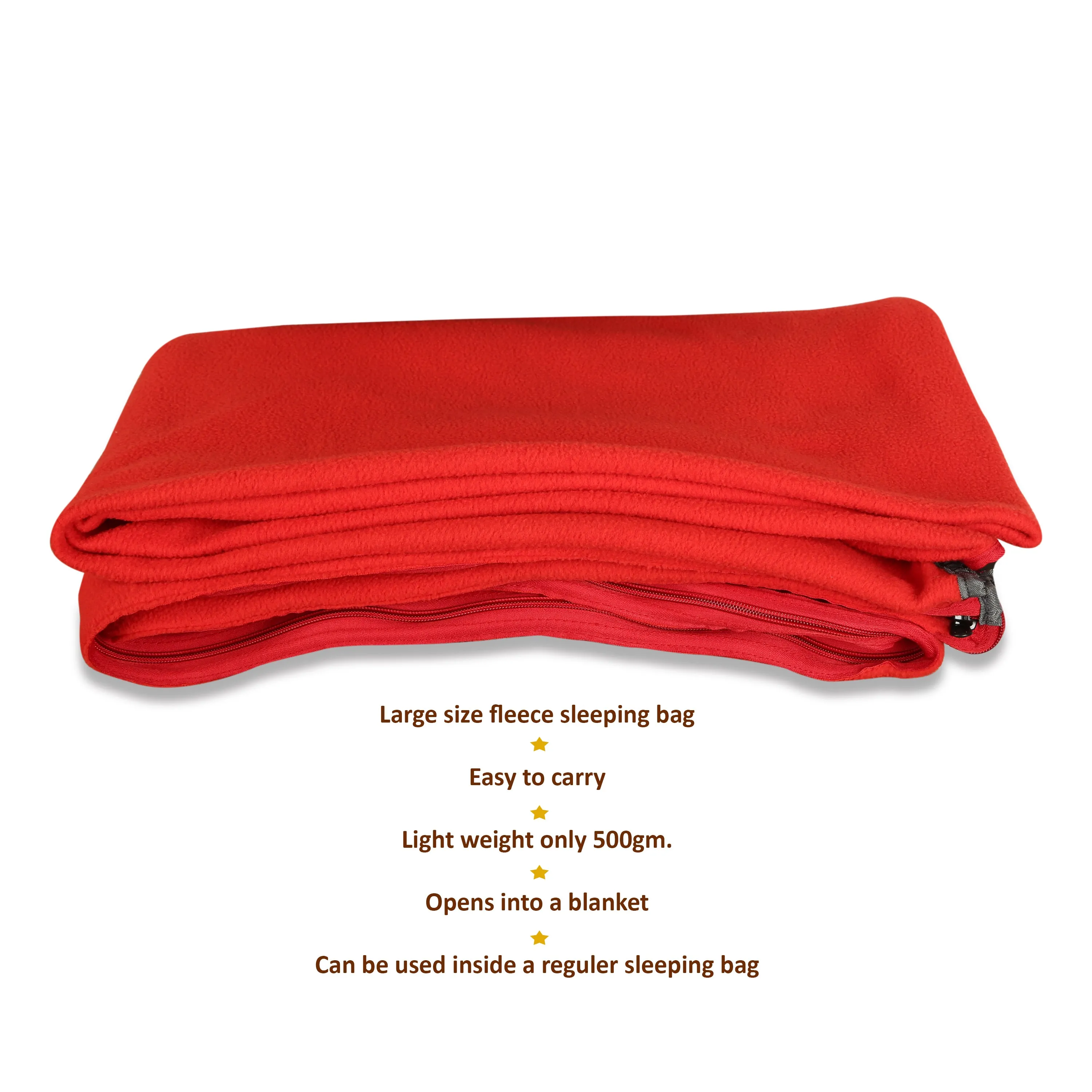 Tripole Fleece Sleeping Bag Cum Blanket