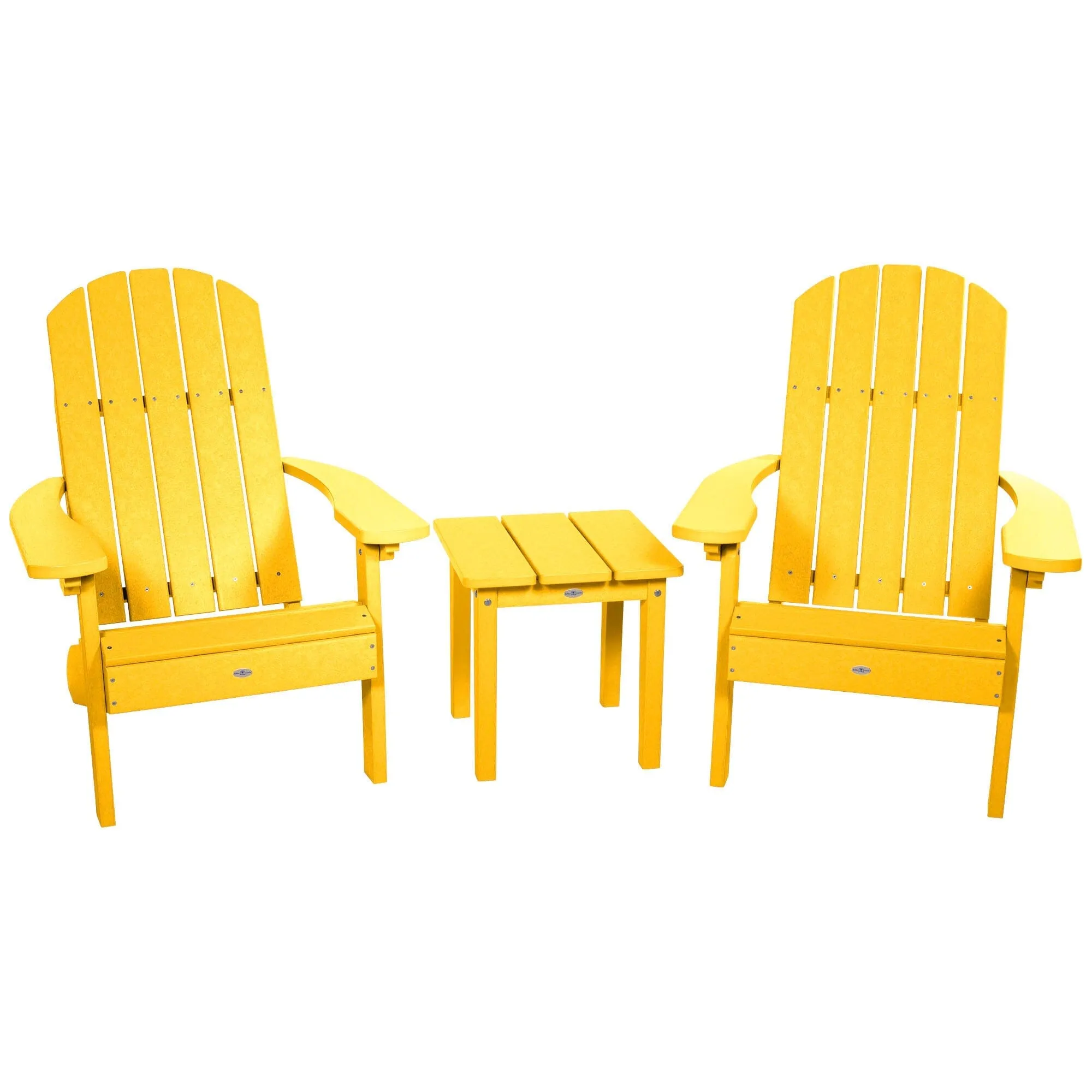 Two Cape Classic Adirondack Chairs and Side Table Set