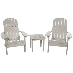 Two Cape Classic Adirondack Chairs and Side Table Set