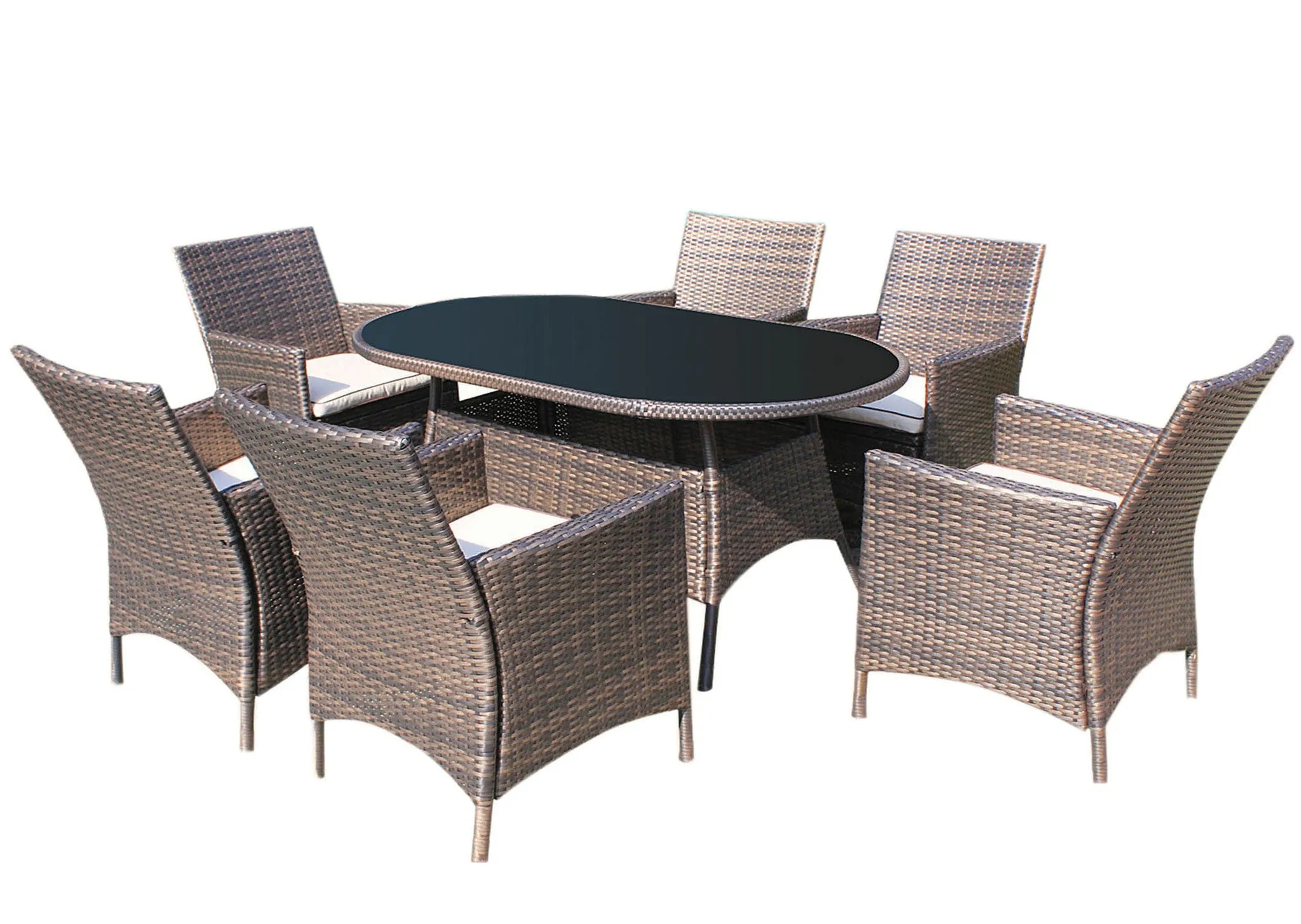 Victoria Rattan Dining Set 6 1