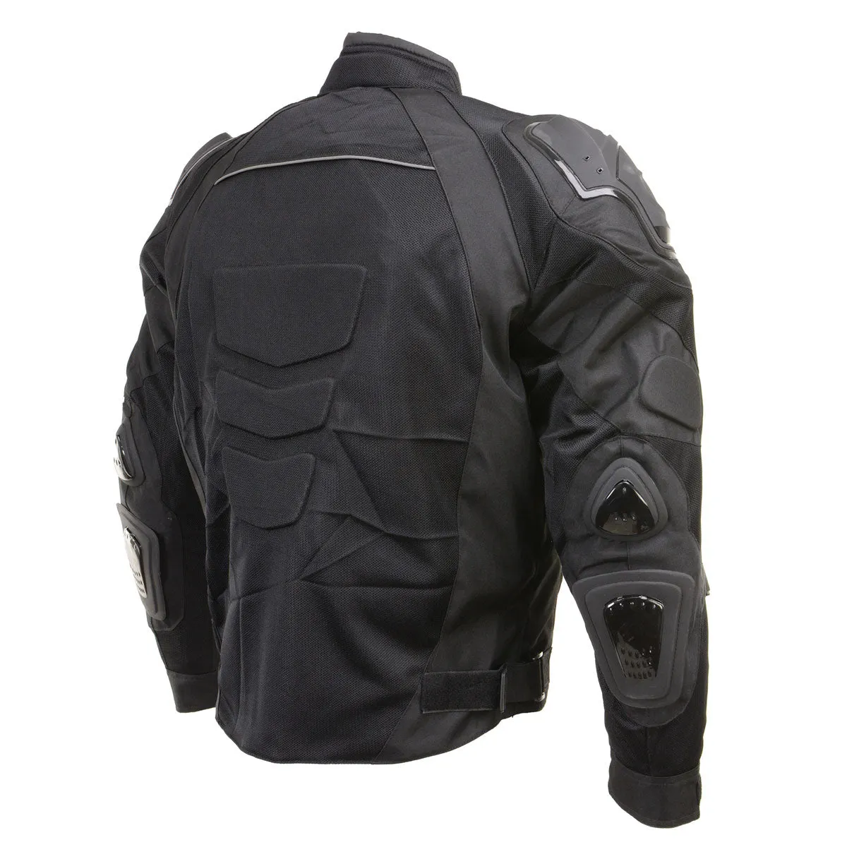 Xelement CF751 Men's Roll Out Black Tri-Tex Motorcycle Protective Riders Jacket w/ CE Armor Protection